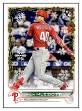 Simon Muzziotti 2022 Topps Holiday Rookie RC #HW32 Philadelphia Phillies *338