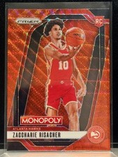 2024-25 Panini Prizm Monopoly - Zaccharie Risacher #27 Ruby Wave Prizm (RC)