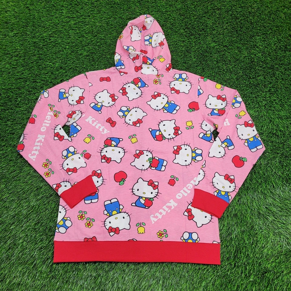 Chaqueta con Capucha Hello-Kitty Adorable AOP Cremallera Mujer Grande 20x26 Rosa Ligera Foto 2 de 4