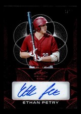 Ethan Petry 2024 Leaf Trinity #CA-EP1 Clear Auto Red 1/1