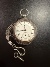 American Waltham Watch Co. 18s model 1857 coin silver case 15j