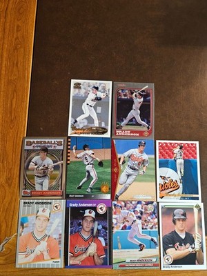 BRADY ANDERSON - **Premium Lot of 10 Different (2 RC)** -Orioles - All NRMT-MINT