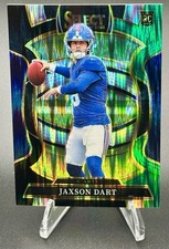 2025 Panini Select - Concourse Jaxson Dart #93 Black & Green Shock Prizm (RC)