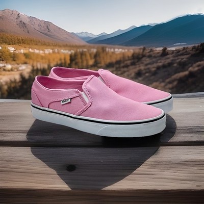 Vans Pink Slip On Coral Blush Asher Sneakers Women s Size 8