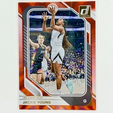 Panini 2025 WNBA Donruss Jackie Young Red Laser /185 Las Vegas Aces #60