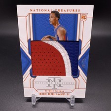 #/75! 🚨2024-25 Panini National Treasures Ron Holland II RC Rookie True RPA 154!