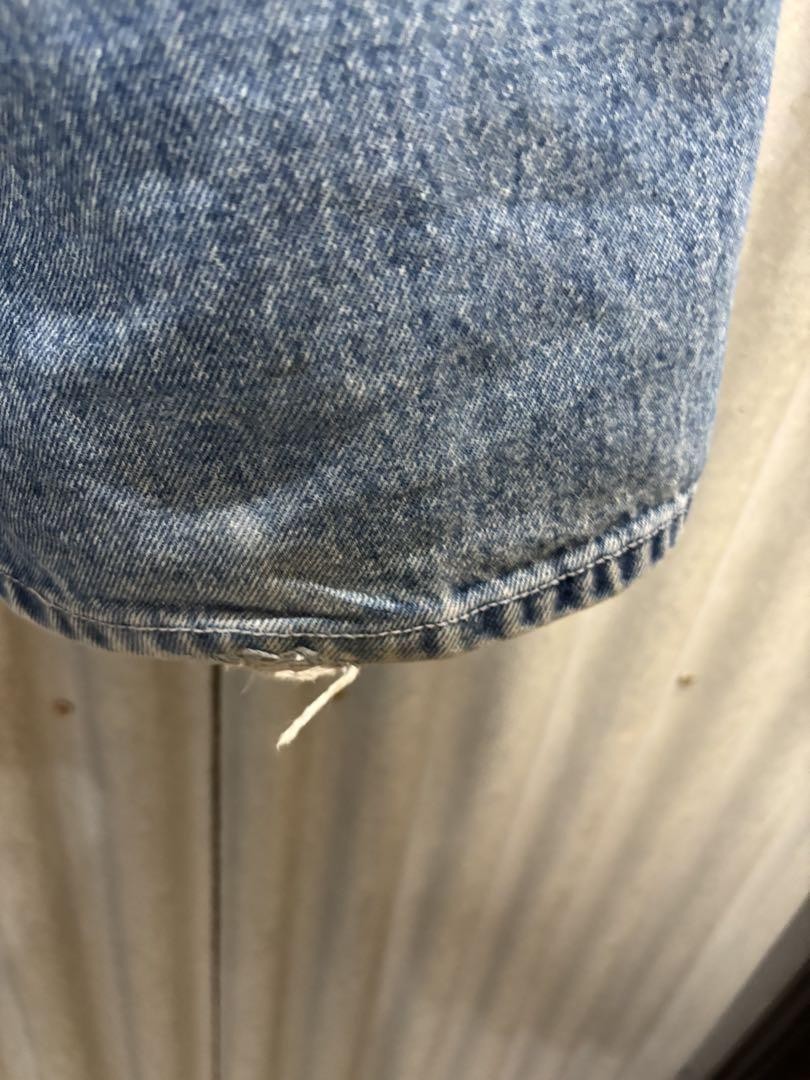 SAINT LAURENT Y Project Pantaloni asimmetrici in denim schiena invecchiata taglia 40 44 cm 