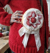 Strawberry Shortcake Novelty Mini Round Crossbody Bag, Chain Or Prop Decoratios