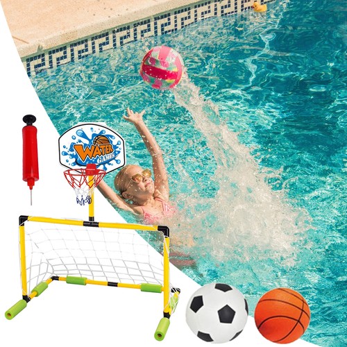 Basketball Hoop For Pool Water Basketball Hoop With Pump And Football - Picture 3 of 12