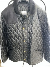 Cro Jack Mens Quilted Jacket Size L Black Walking Horses Shooting Outdoors VGC
