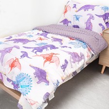 Toddler Bedding Set, Plush Minky Fabric Crib Bedding Set for Girls, Breathabl...