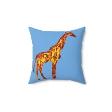 Giraffe 'Camile' Spun Polyester Throw Pillow