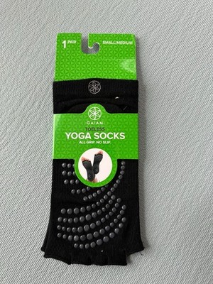 Gaiam Toeless Grippy Yoga Socks Damen Herren Socken Yogasocken Zehensocken S/M