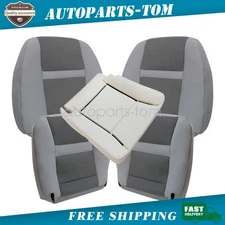 For 06-10 Dodge Ram 1500 2500 Both Side Bottom & Top Seat Cover & Foam Cushion