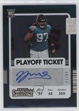 2021 Panini Contenders Rookie Playoff Ticket /99 Jay Tufele #199 Auto 11oq