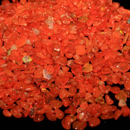 Natural Orange Ethiopian Welo Fire Opal Polish Rough Opal Uncut Gemstones 4-5mm - Picture 8 of 12