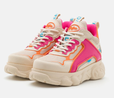 BUFFALO CLD CHAI WEIß/ORANGE/ROSA SNEAKER  Vegan Damenschuhe Gr. 37-38-39-40 NEU