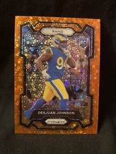 2023 Panini Prizm Football Orange Disco Desjuan Johnson RC 356 Los Angeles Rams