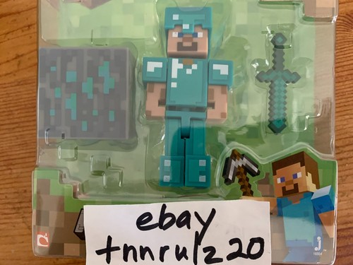 New Minecraft Overworld Steve with Diamond Armor 2.75" Figure Series #2 Jazwares - Picture 2 of 3