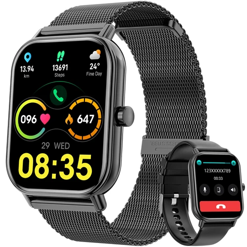 1.85"HD Smart Watch for Men(Answer/Make Calls)Fitness Smartwatch for IOS Android