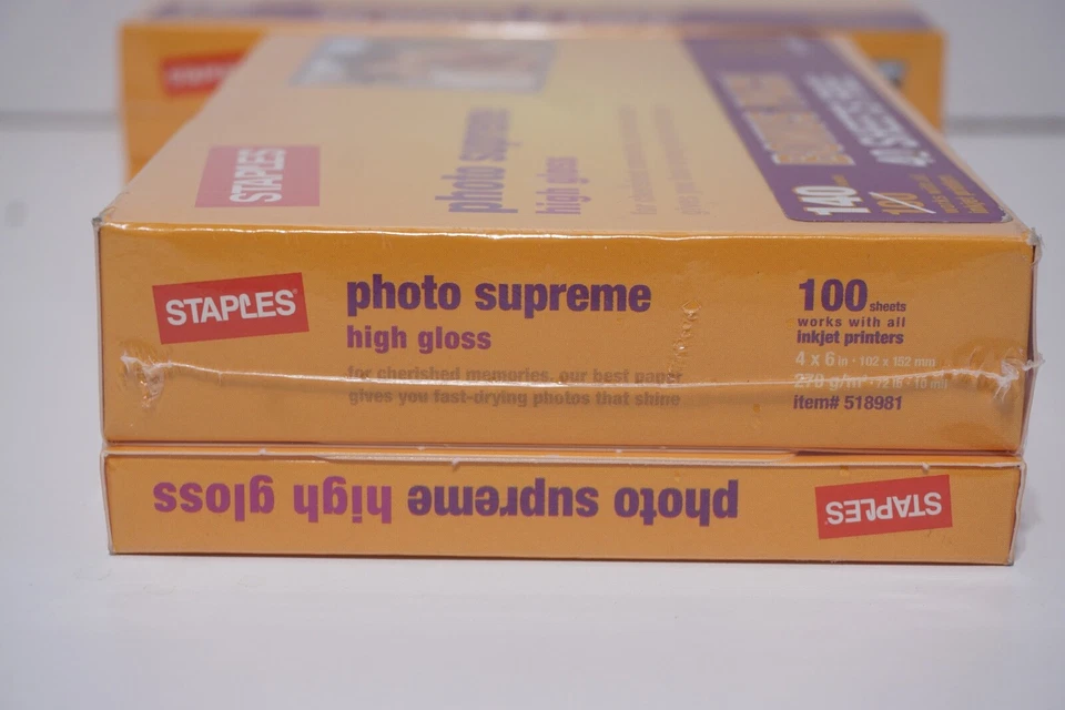 2pcs Staples Photo Supreme Satin Paper 4" x 6" 140 Sheet All Inkjet printers - Image 4 of 4