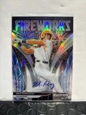 2021 Prizm Draft Picks Max Ferguson Fireworks Auto Silver #F-MF