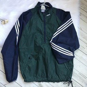 blue and green adidas jacket