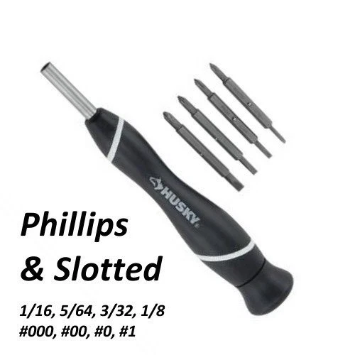New Husky 8-in-1 Precision Screwdriver Set of 2 packs Torx & Phillips/Slotted - Image 3 of 4