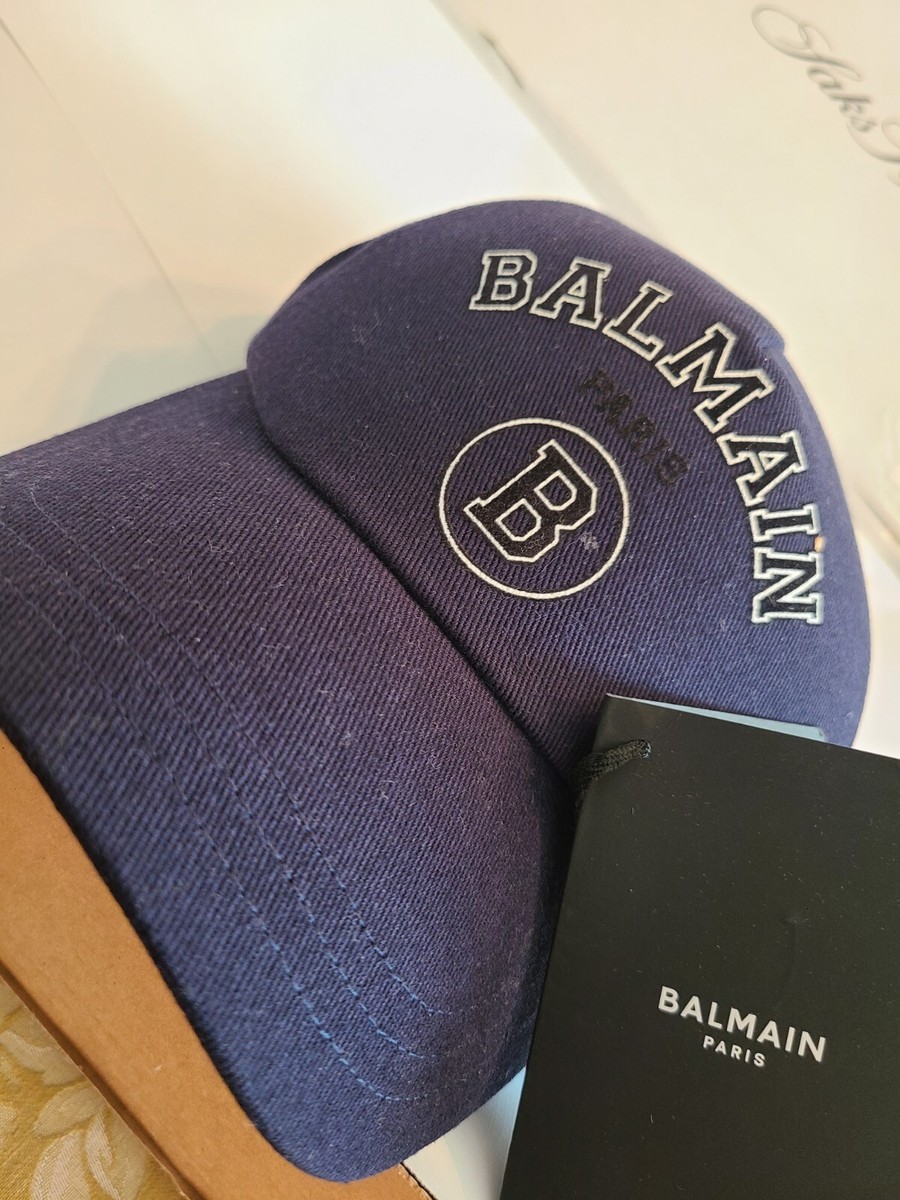 【送料&関税込】Balmain Baseball Cap $499 Balmain Paris Men Baseball Cap Hat Blue Adjustable | eBay