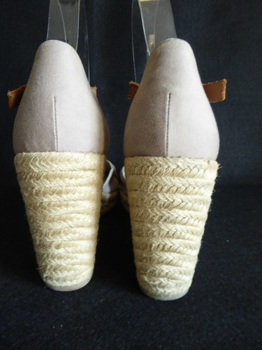 TOMY HILFIGER Sandales Compensées Toile et corde bride cuir T 40 peu portées - Picture 7 of 10