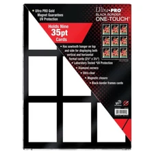 Ultra PRO 9 Card Frame One Touch 35pt Black Border Magnetic Display Holder UV