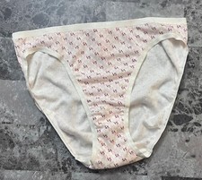 NWT VICTORIA'S SECRET MEDIUM PINK LOGO 100 COTTON VINTAGE RARE BIKINI PANTIES