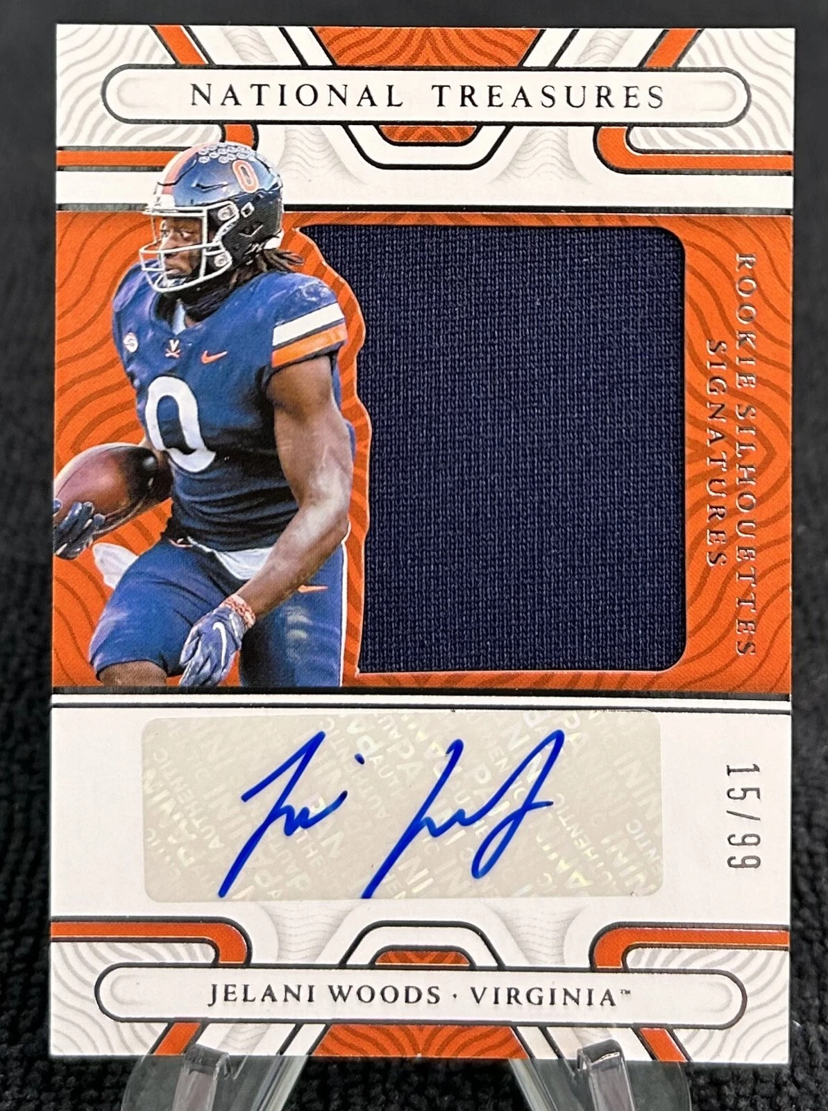 Jelani Woods Panini National Treasures Collegiate Rookie Silhouettes Signatures #RSSJWO Base