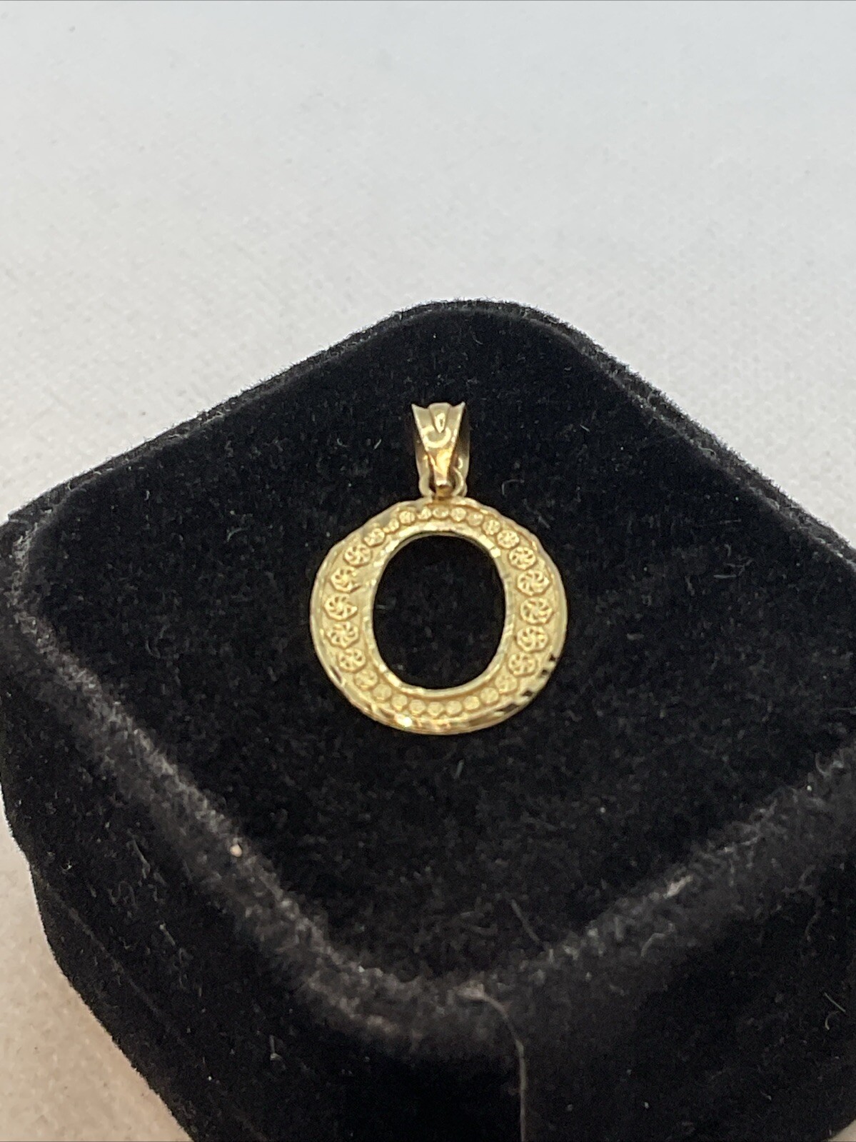 Solid 10K Yellow Gold Diamond Cut INITIAL LETTER … - image 11