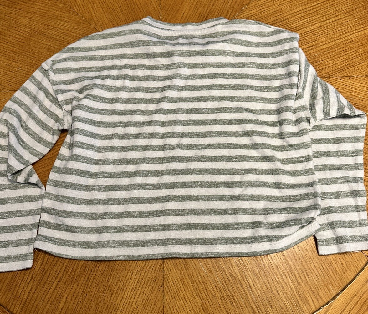 Camicia manica lunga Pony Tails Junior verde bianco a righe taglia M 10 12