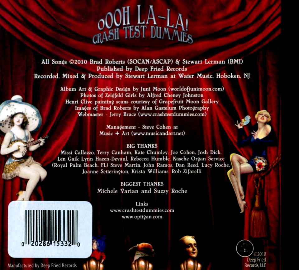 CRASH TEST DUMMIES "Oooh LaLa!" (Digipak CD 2010) 11Tracks *GREAT