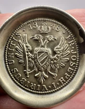 Austrian EAGLE 1848 FR Joseph I Viribus Unitis SHANK button 31mm ANTIQUE COLLECT