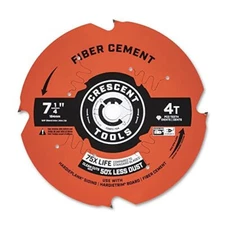 Crescent CSBFC-704 Fiber Cement Carbide Blade, 7-1/4'' x 4T