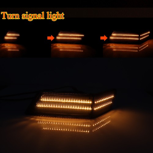 2PCS Smoke Left & Right Corner Lights DRL Turn Signal For Jeep Patriot 2007-2017 - Picture 7 of 11