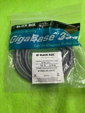 Black Box GigaBase 350 CAT5e channel patch cable 10 ft Grey