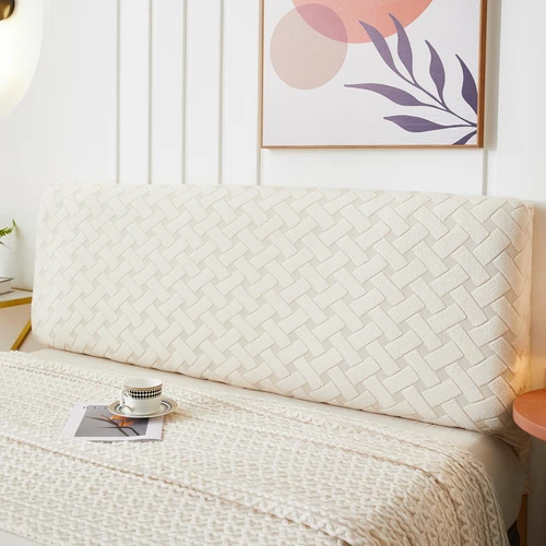 Elastischer Bett Kopfteilbezug Massiv Kopfteil Schonbezug Staubdicht für Schlafzimmer - Bild 15 von 18