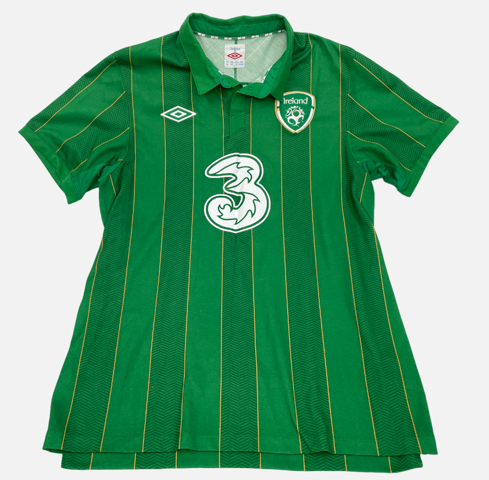 Republic Of Ireland Jersey Green Umbro 2011/12 Soccer Football Men's 40 Medium M