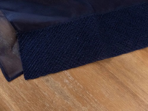 BOTTEGA VENETA midnight blue silk sequin sheer rectangle stole scarf authentic - Picture 2 of 7