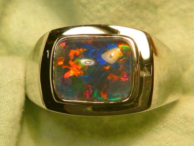 Mens opal deals rings ebay
