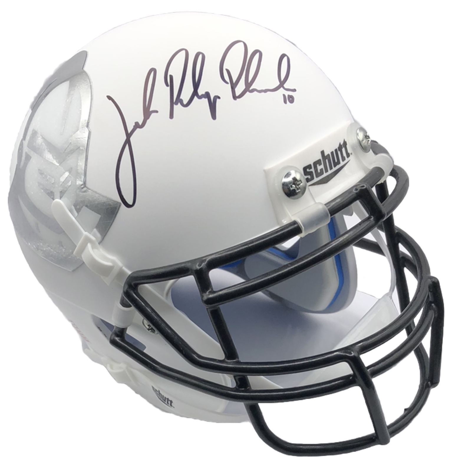 JOHN RHYS PLUMLEE SIGNED AUTOGRAPHED UCF KNIGHTS MINI HELMET PSA/DNA 