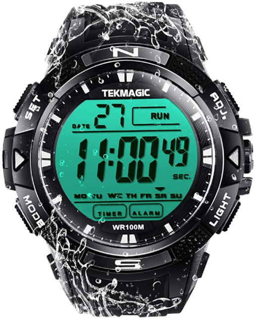 TEKMAGIC 10 ATM Digital Submersible Diving Watch 100m Water Resistant