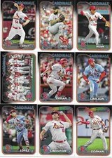 2024 TOPPS SERIES 2 BASE TEAM SET ST. LOUIS CARDINALS