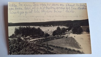 Ansichtskarte  Schneeberg   Erzgeb. am Filzteich, Parkplatz 1956
