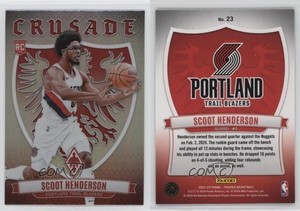 2023-24 Panini Phoenix Crusade Silver Scoot Henderson #23 Rookie RC