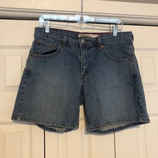 Levi's Vintage Nouveau 515 Medium Wash Denim Shorts Size 10 Classic Y2K